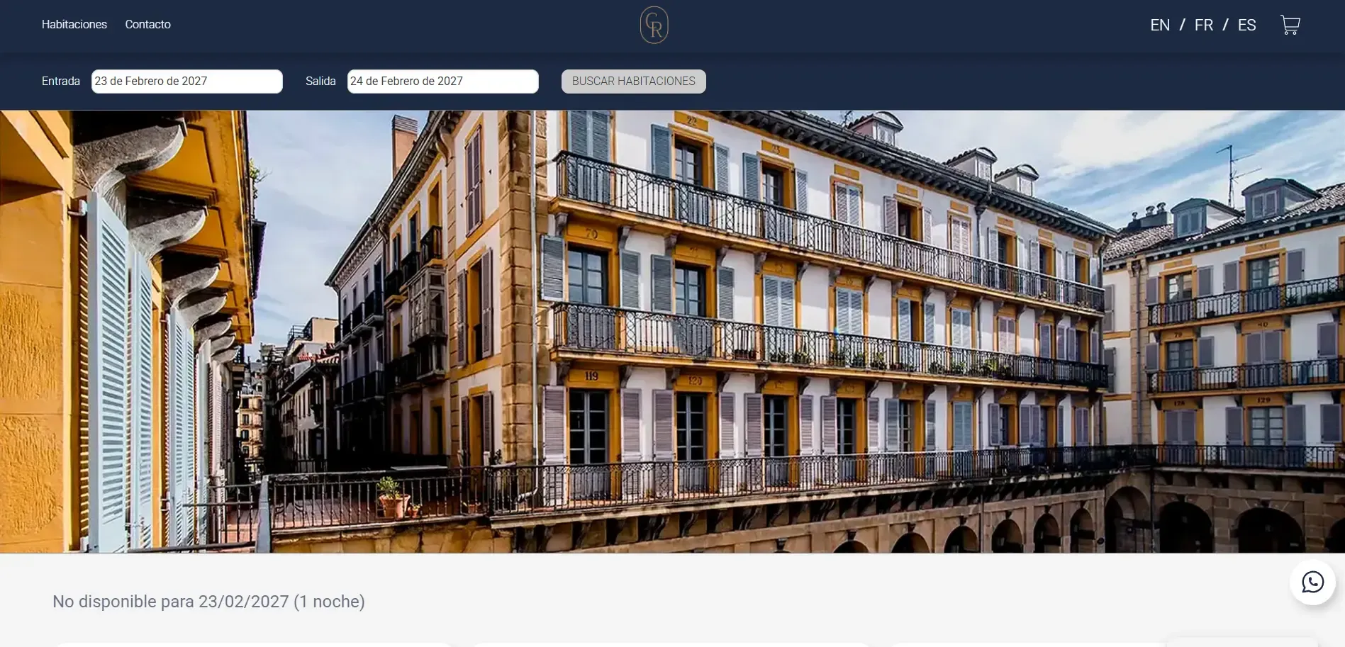 Web multiidioma de hotel con motor de reservas integrado