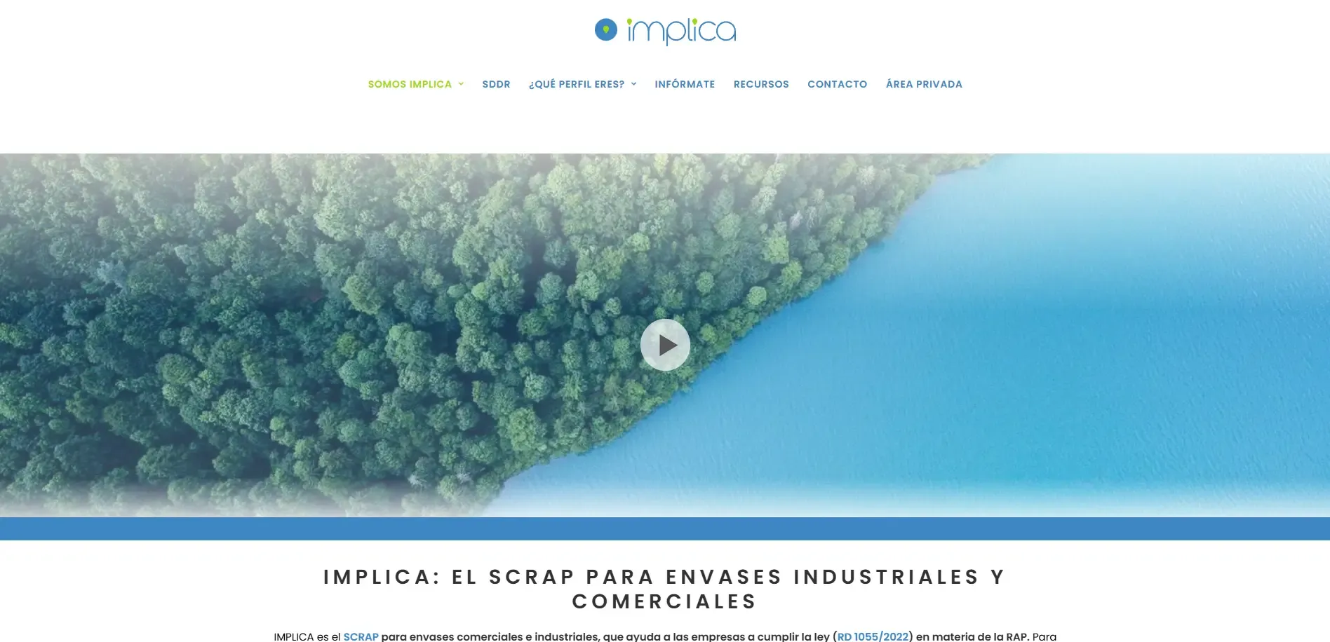 Web WordPress de SomosImplica con firma digital de contratos