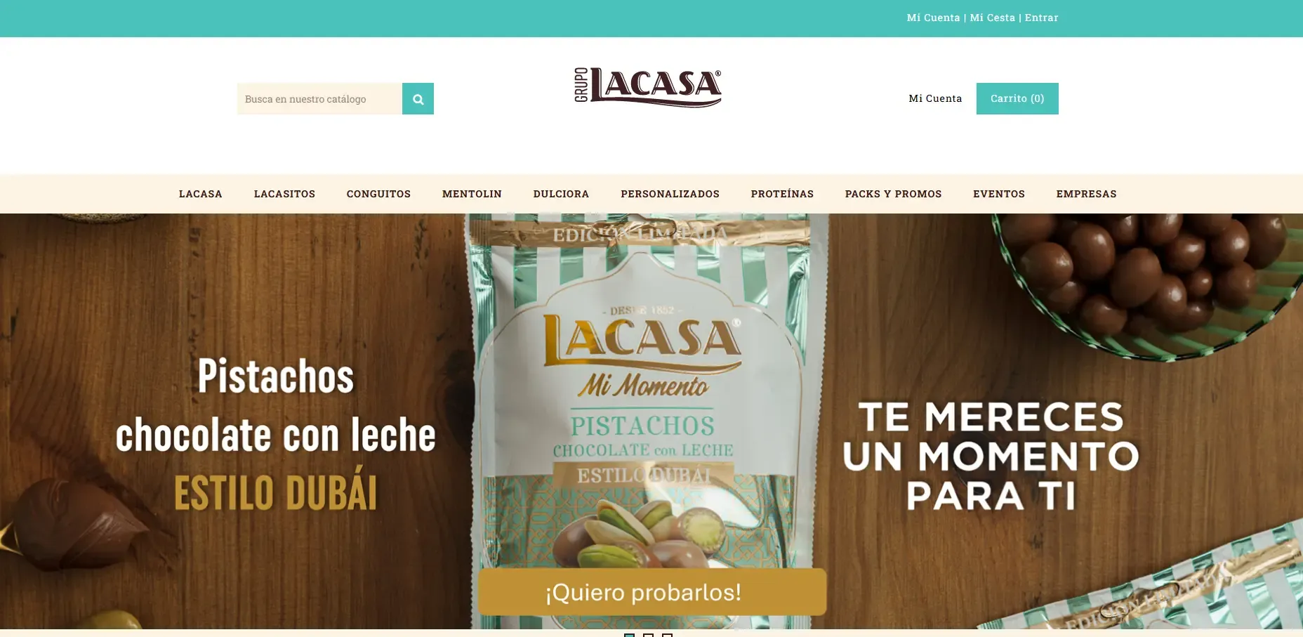 Tienda online PrestaShop de Chocolates Lacasa